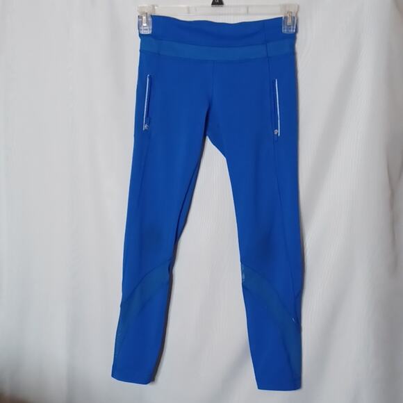 Lululemon Athletica Women's Zipper Front Leggings with Mesh Trim. Size 6 - Picture 8 of 15